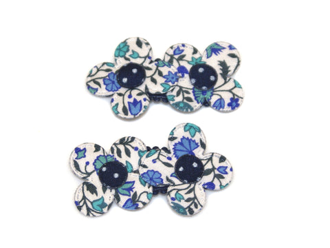 Liberty Queens Gallery Double Daisy Snaps - Blue