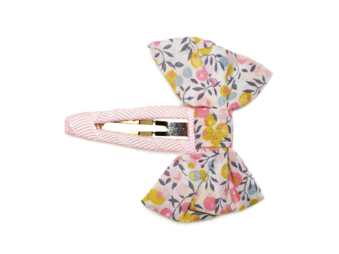 Liberty Wiltshire Bud Wrapped Bow Snap - Pink/Yellow/White
