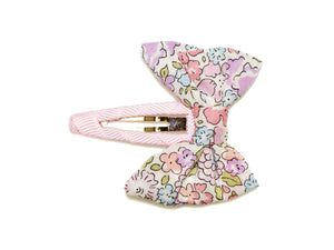 Liberty Michelle Wrapped Bow Snap - Pink/Lilac