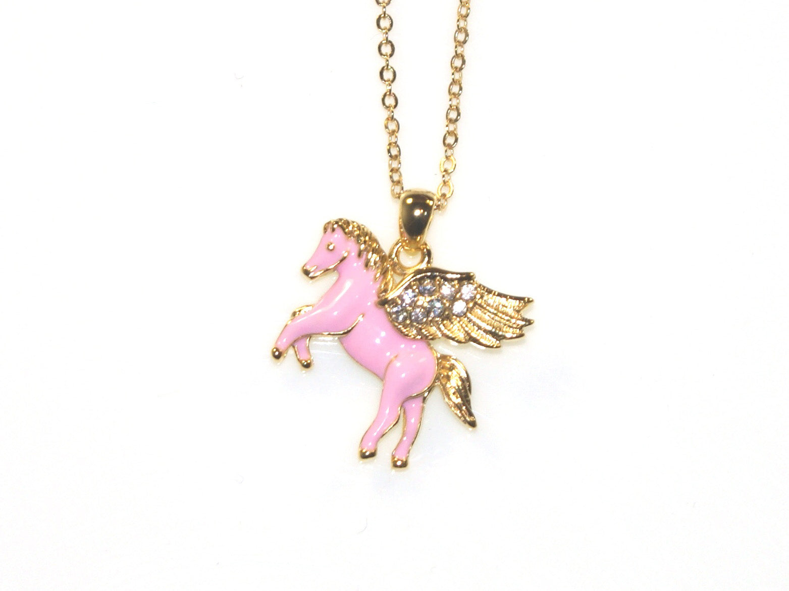 Pegasus #2 Necklace - Gold/Pink