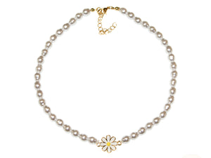 Daisy Pearl Necklace - Pearl