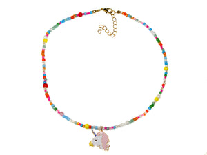 Unicorn Bead Necklace - Multi