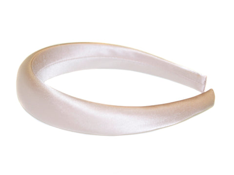Halle Satin Padded Alice Band - Champagne