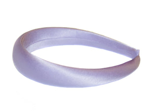 Halle Satin Padded Alice Band - Lilac