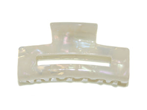Acetate Rectangle Claw - Pearl Marble