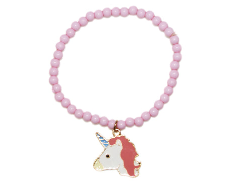 Unicorn Bead Bracelet - Pink