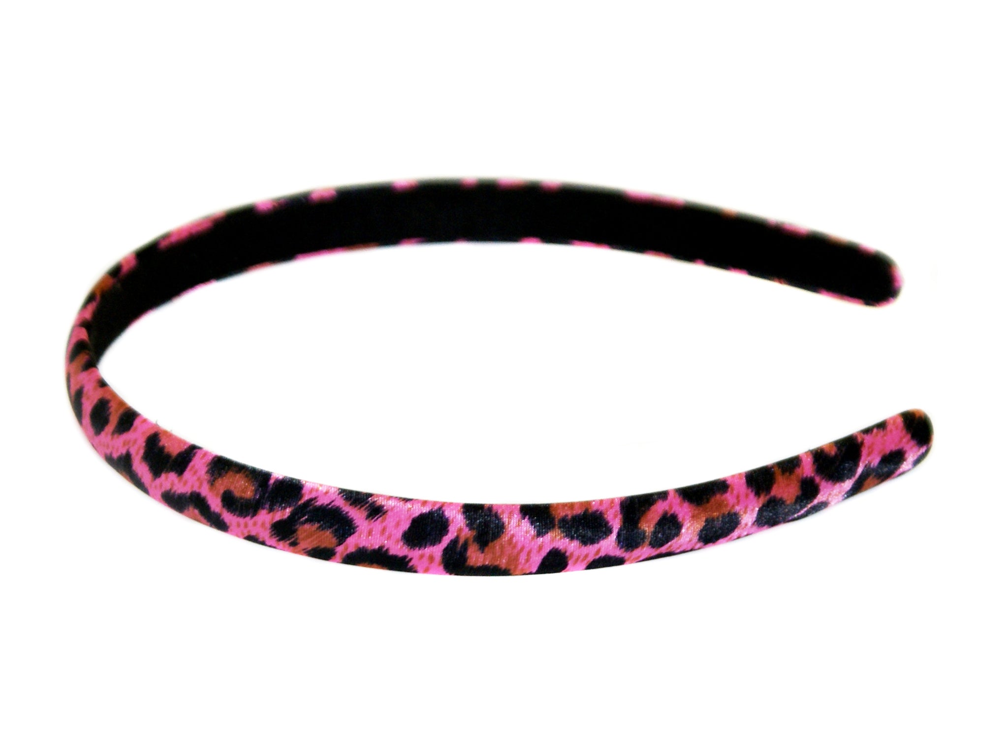 Leopard Suede Lined Alice Band - Pink