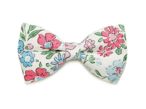Liberty Annabella Large Bow Clip - White/Blue/Pink